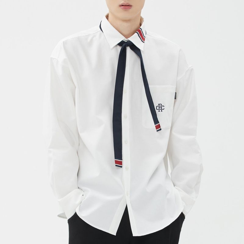 ROMANTIC CROWN(ロマンティッククラウン)の「RC CLUB TIE SHIRT_WHITE(Tops)」