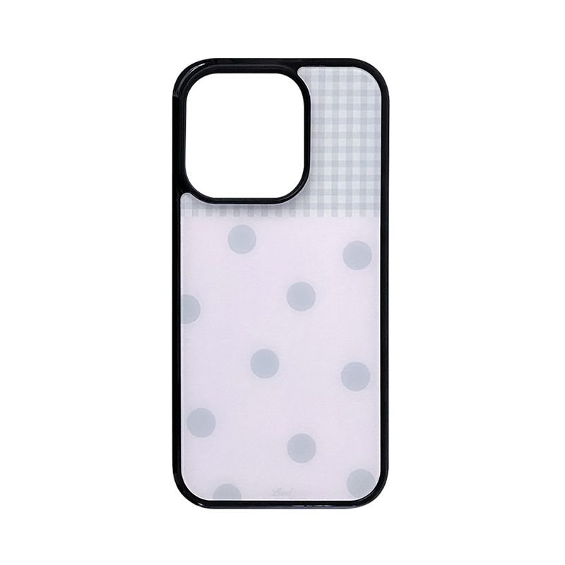 LOVD（ラブド）の「[MADE] DOT PATCH PHONE CASE PINK (glass black bumper)（Smartphone Accessories）」