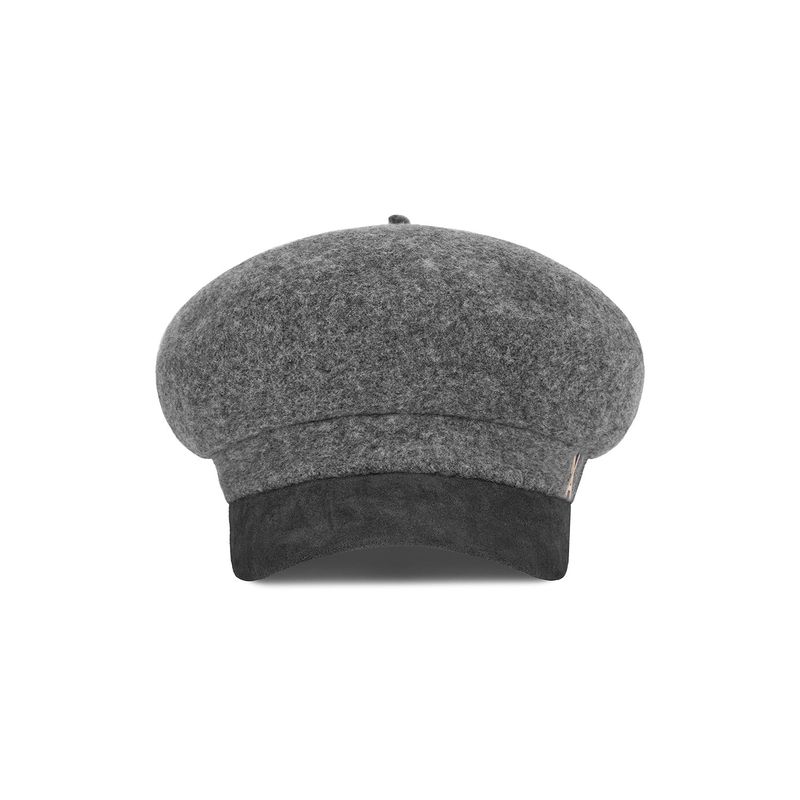VA Stud Wool Combo Newsboy Cap / Gray