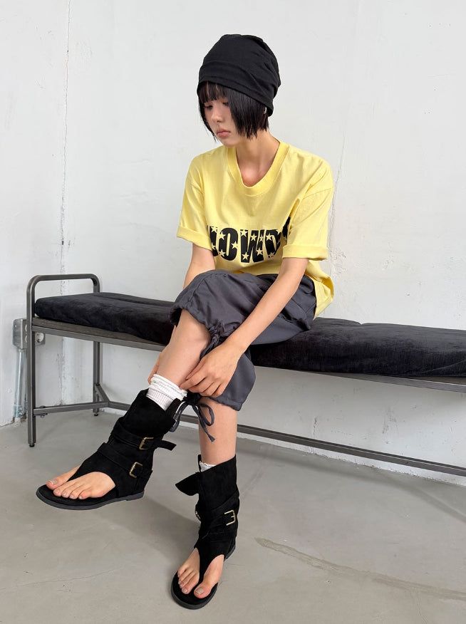 SIDE SHIRRING CAPRI PANTS
