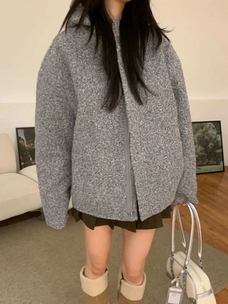 [UNISEX] from Mix Hood Coat Jacket