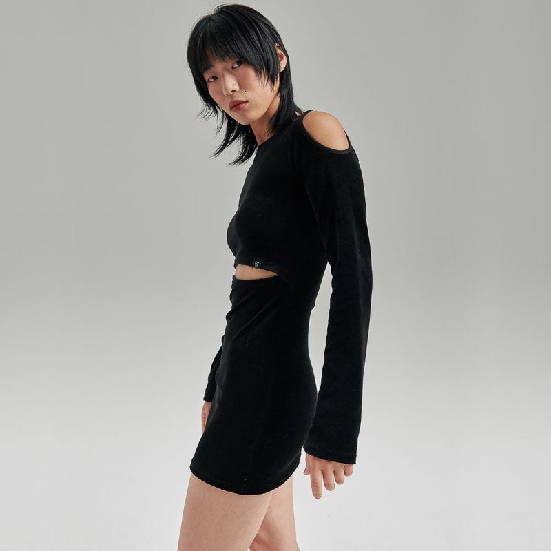 C CUT-OUT DRESS_BLACK