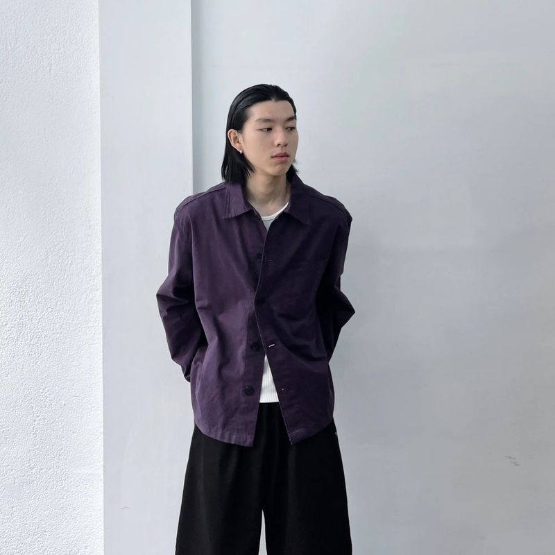 Muted Violet Shirt Jacket