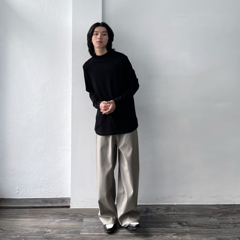 Draped Silhouette Trousers