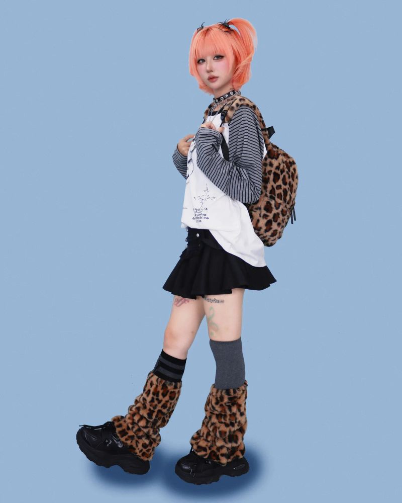 animal pom-pom backpack (3color)