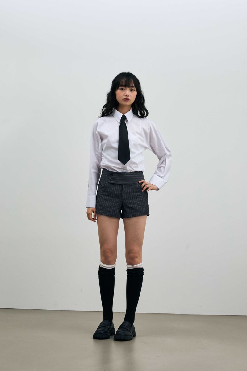 AVEL PINSTRIPE MICRO PANTS / CHARCOAL