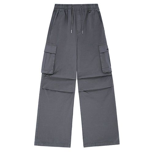 Parachute Washed Cotton Wide Cargo Pants