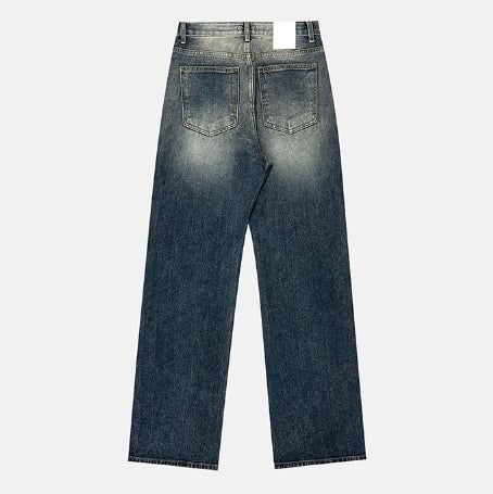 Growing cat washed bootcut denim