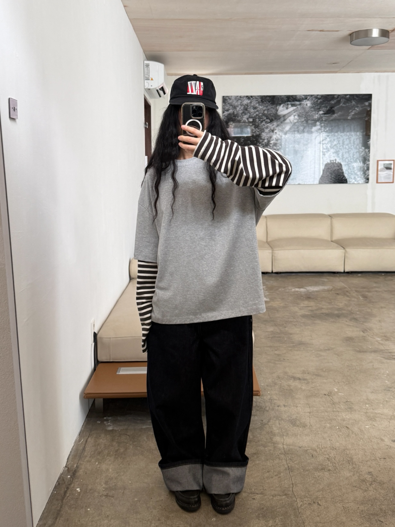 boxy fit layered T