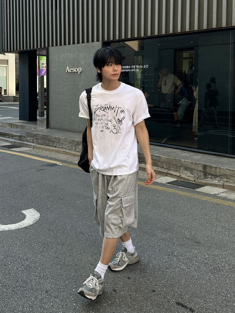 Vintage drum punk short-sleeve tee