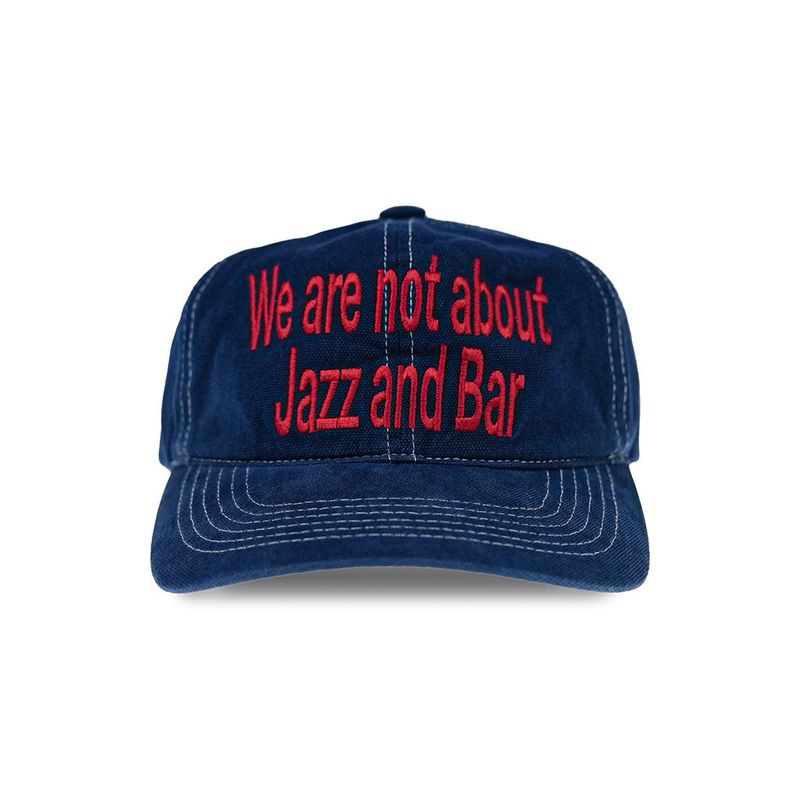 jazzandbar（ジャズアンドバー）の「6パネルウォッシュドロゴキャップ - WNJB (ウォッシュドネイビー)（帽子）」