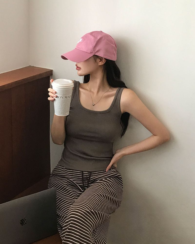 [MADE/7color] Tomatoes, ribbed camisole