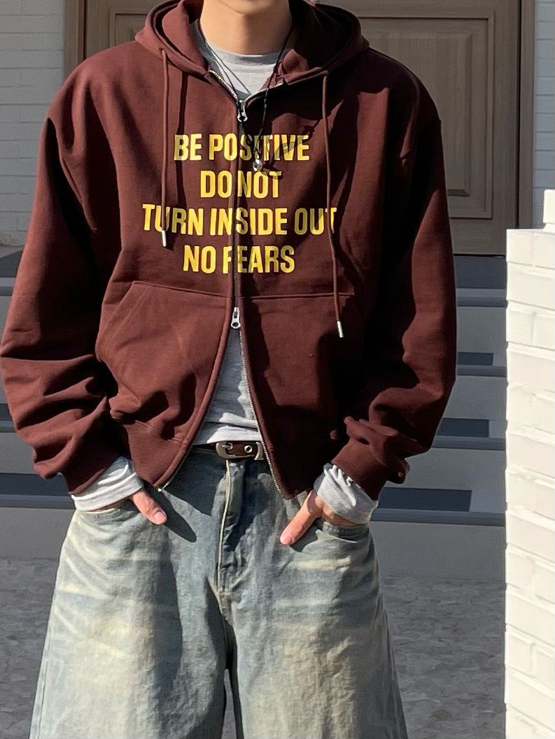 Positive Two-Way Hood Zip-Up (3colors)