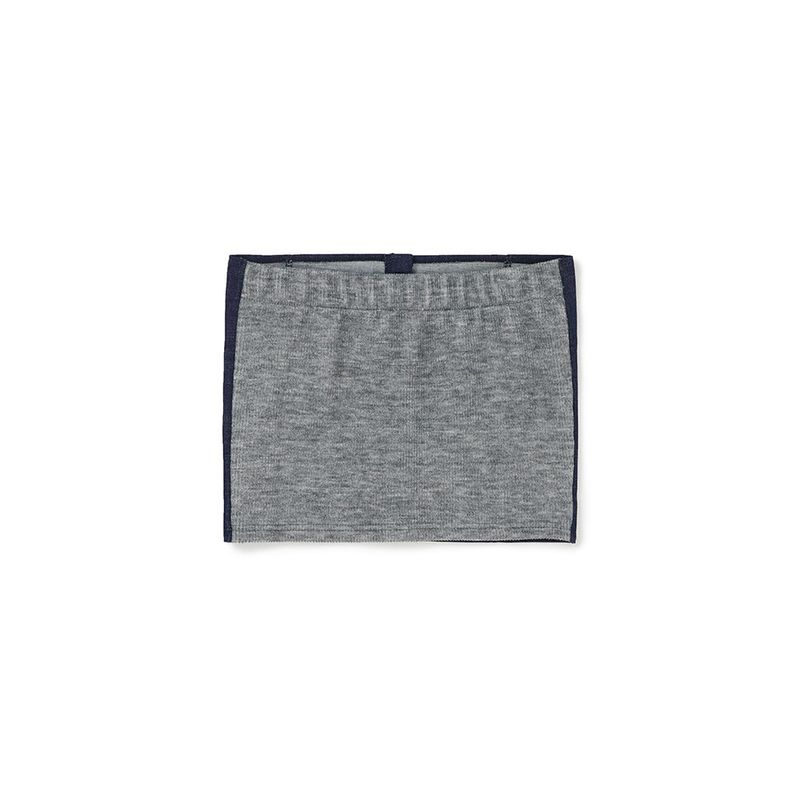 デニムニットブロックチューブトップ / Denim Knit Blocking Top [BLUE]