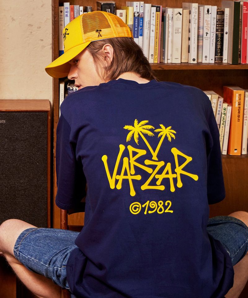 VARZAR(バザール)の「Palm Tree Logo T-Shirts Navy(Tops)」