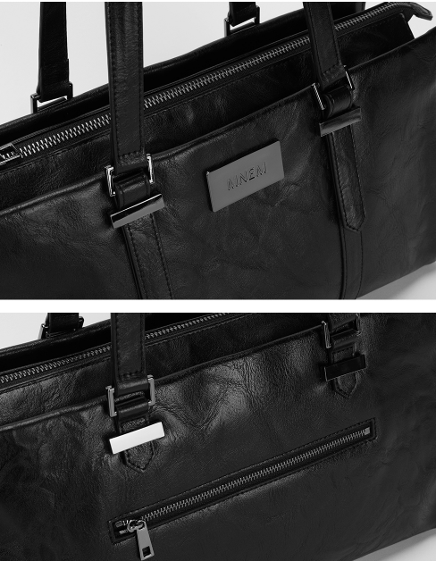[mnem] leather shoulder bag