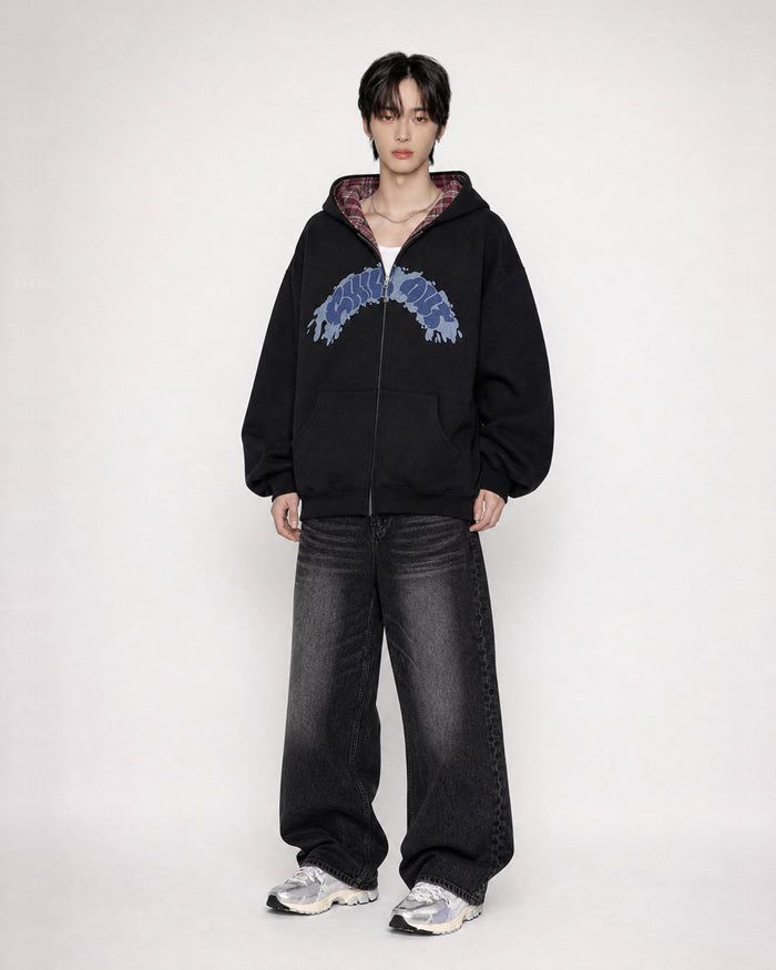 (UNISEX) Chill Reversible Over Hood Zip-Up