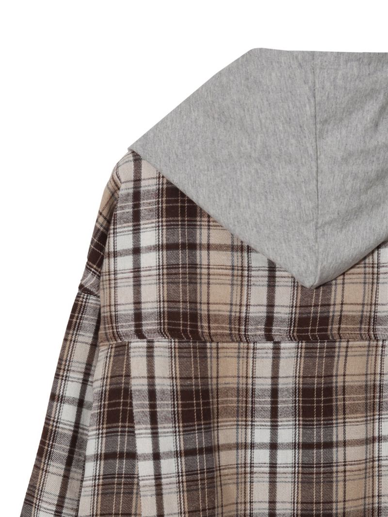 Stern Peach Check Hoodie 3C