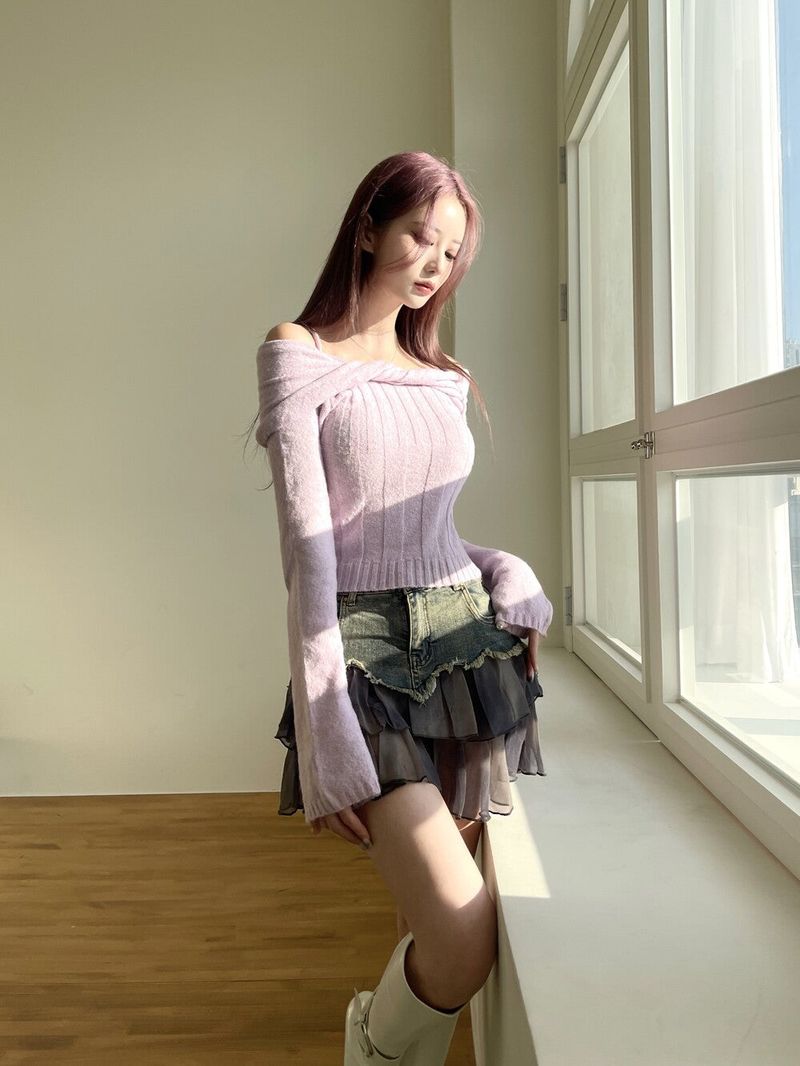 Candy twist off knit (2color)