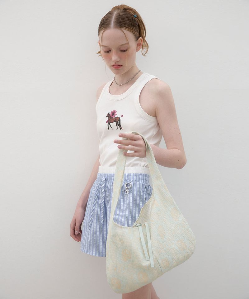 Floral Day Bag - Mint/Yellow