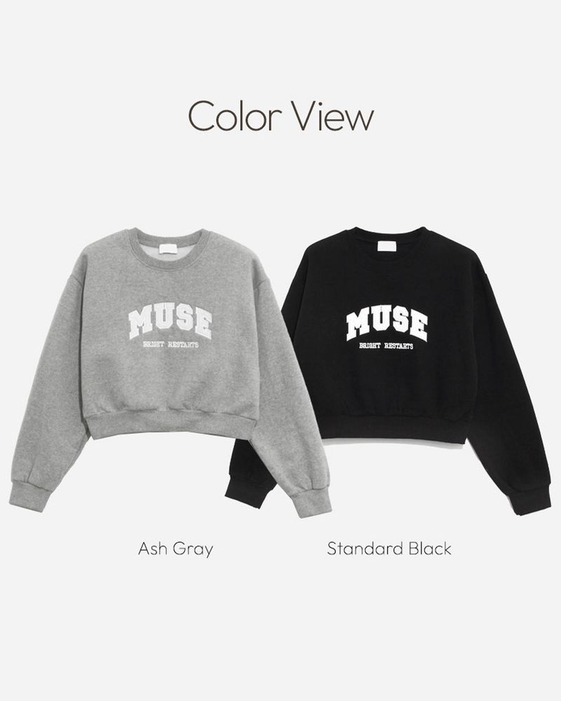 Fleece Crop Man to Man