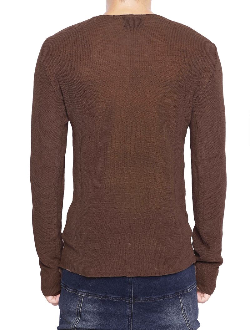 KNIT BROWN LONG SLEEVES