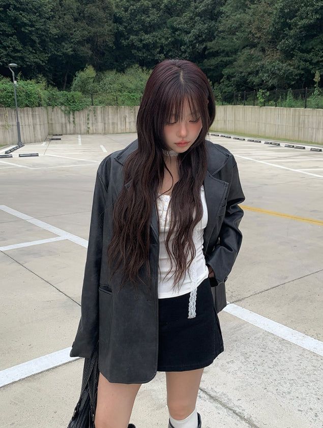 anyonemore（エニーワンモアー）の「Avil Leather Overfit Blazer Jacket（Jackets/Outerwear）」