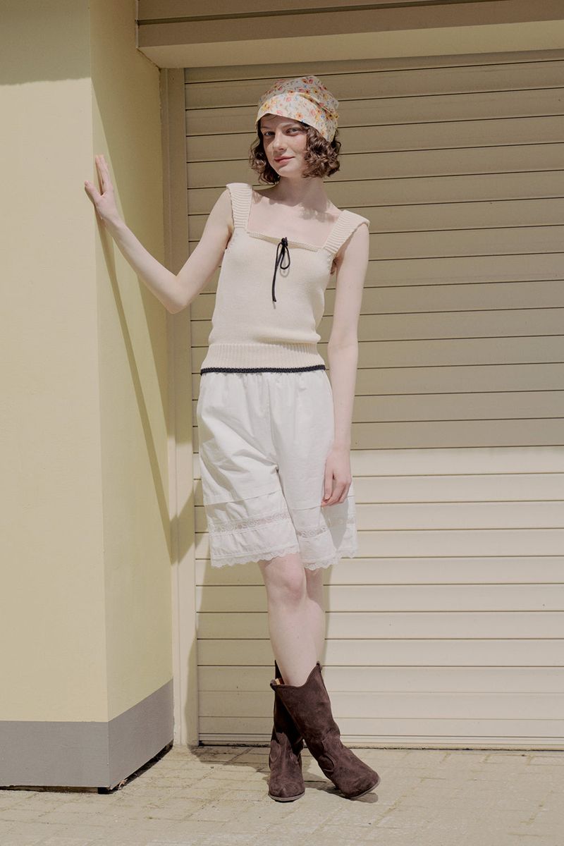 Morie sleeveless knit_cream
