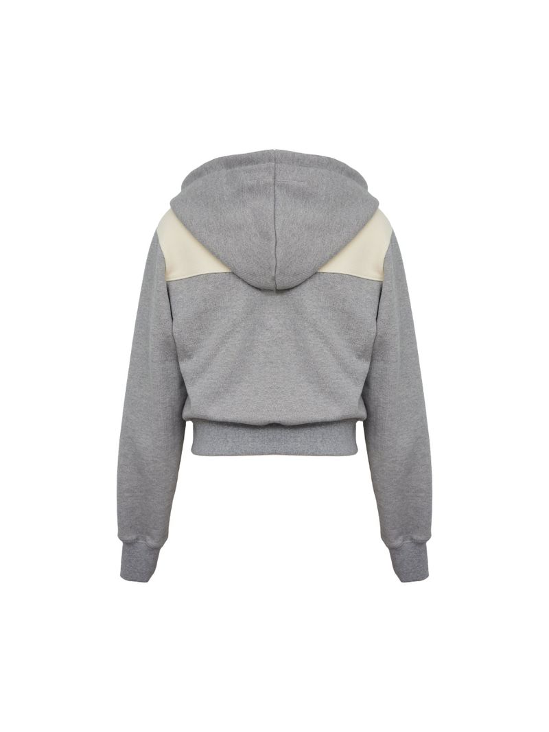 HEAVY WEIGHT MULTI COLOR CROP HOOD ZIP UP