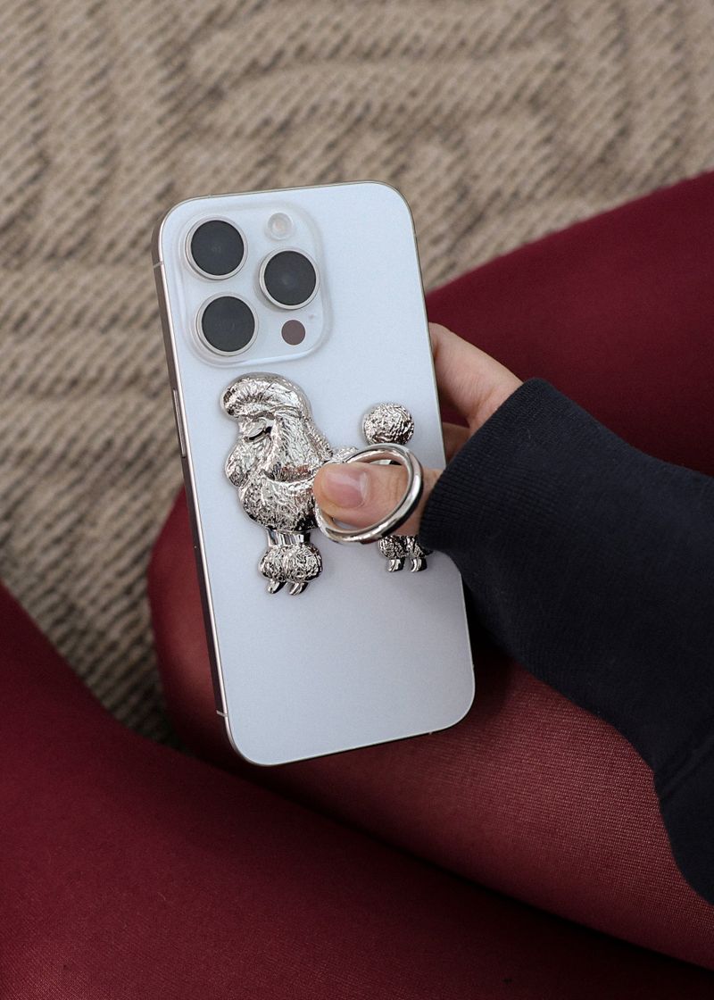Poodle Smartphone Ring Holder