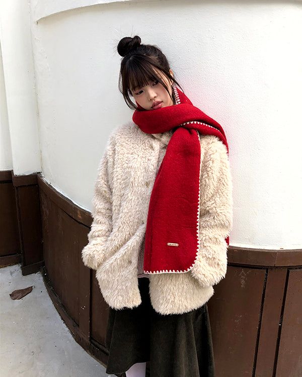 Abin Fur Teddy Midi Coat