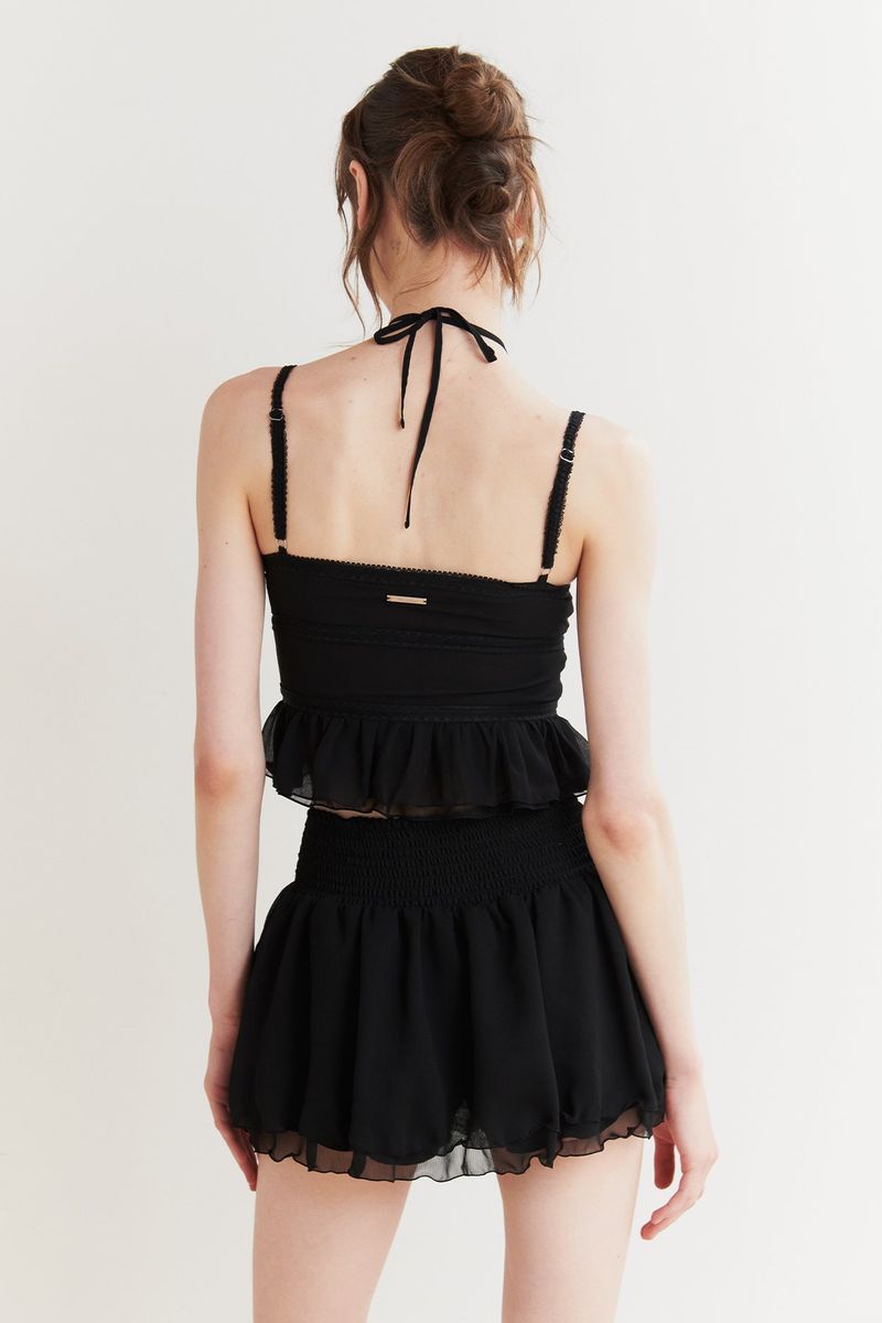 WHISPER BUTTON TOP black