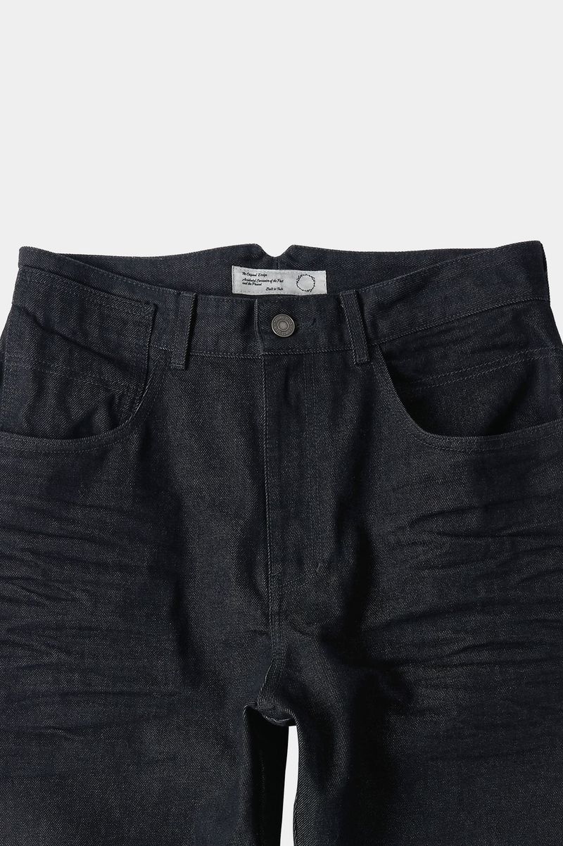 3D Fit Embossed Denim Pants (Black)