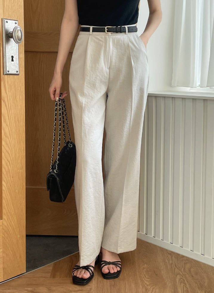 iam mari（アイアム マリ）の「Hidel Linen Basic Pintuck Slacks（Pants）」