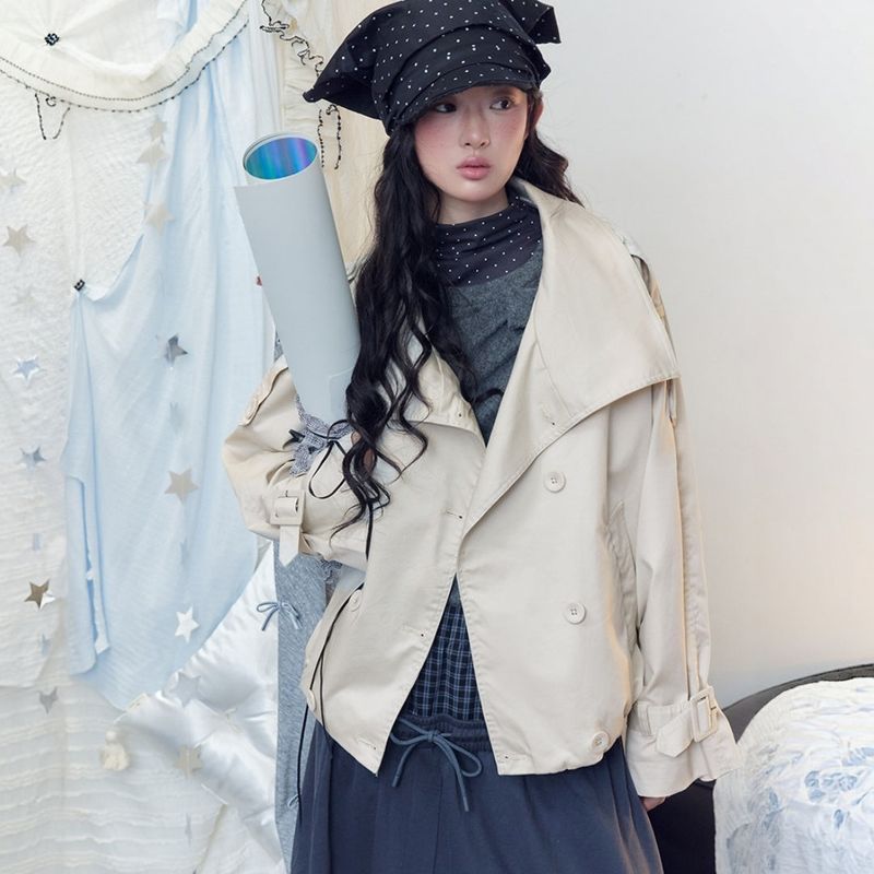 La mode MAQI（ラ モード マキ）の「フレンチ ハンティング ダブルブレスト クロップジャケット（ジャケット/アウター）」