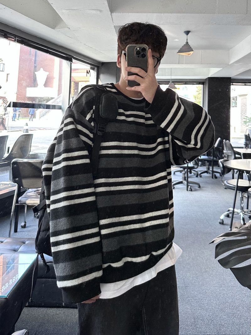 sain peach stripe round mtm