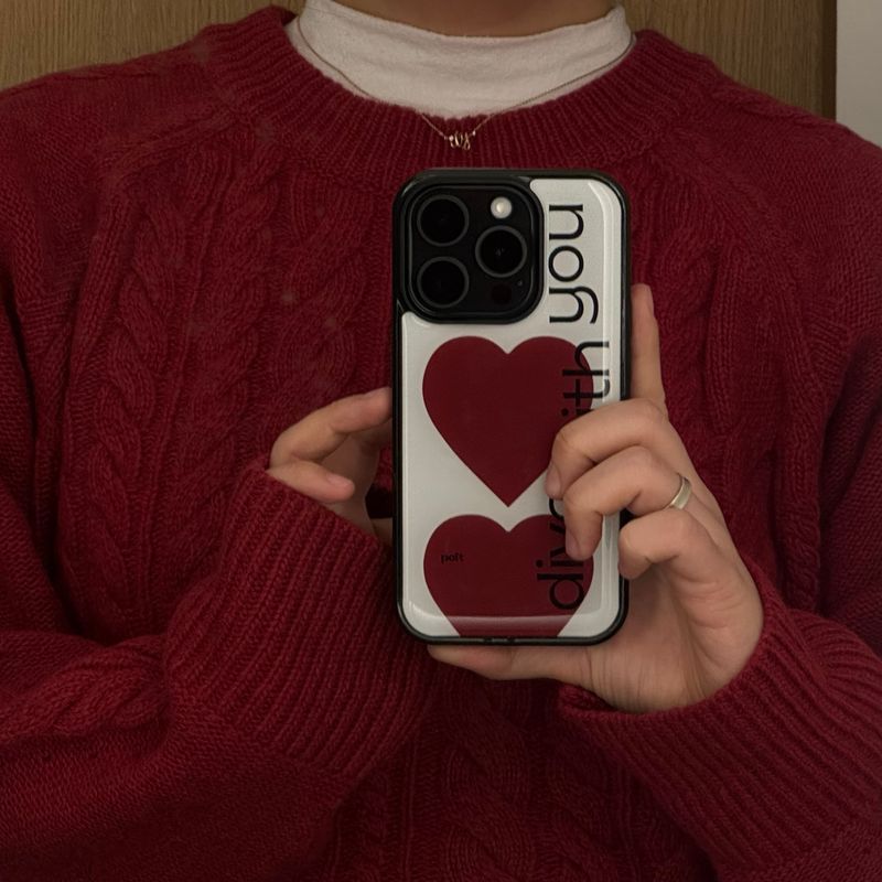 poft（ポフト）の「エポキシダイブウィズユーレタリングケース red（スマホグッズ/小物）」