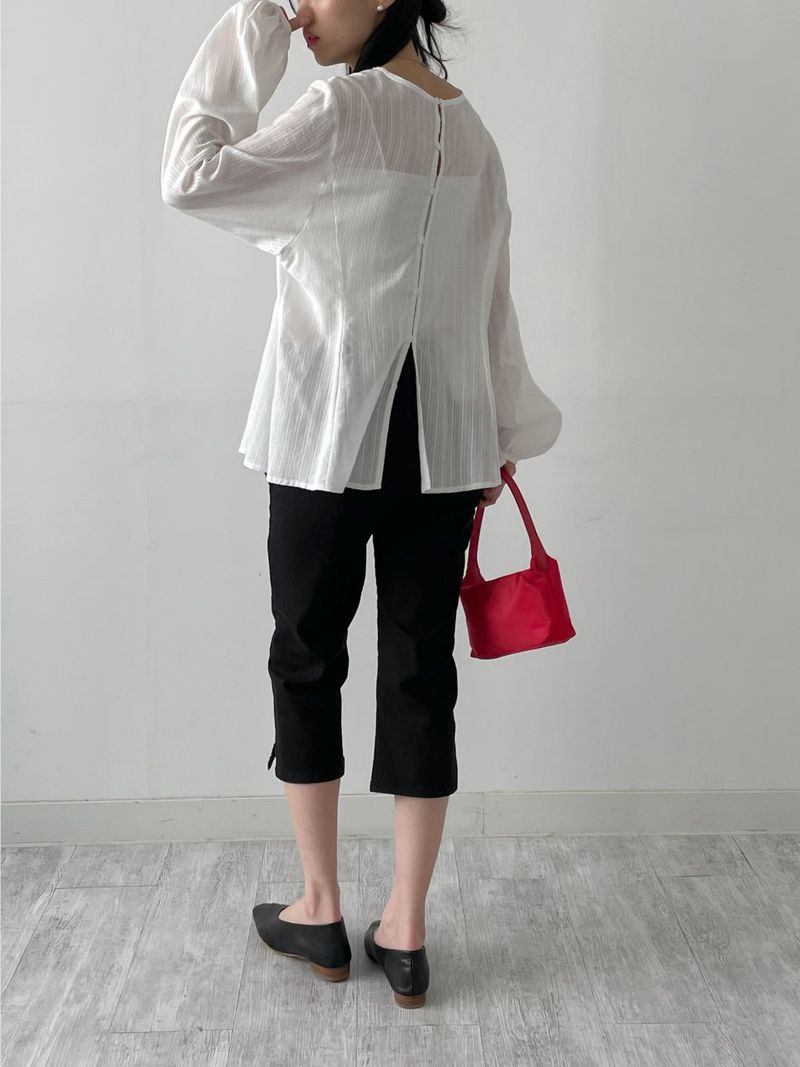 Angela Pintuck Flare Blouse