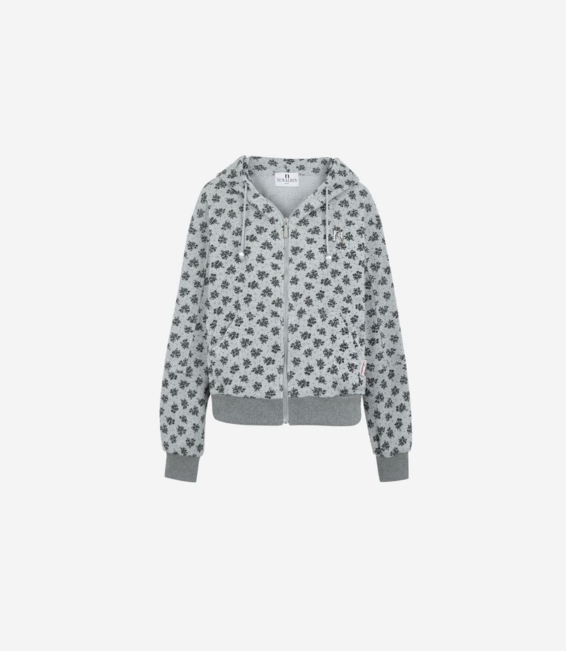CornFlower Waffle Hooded Zip-Up