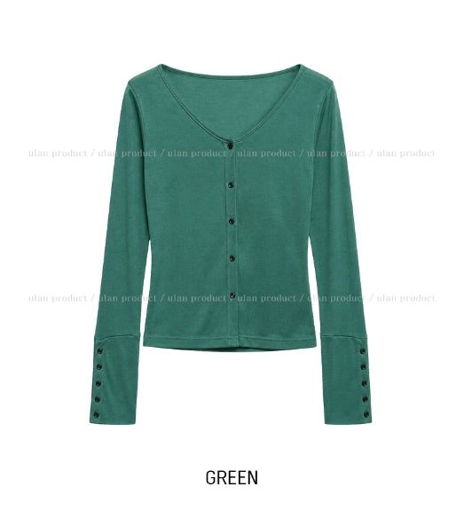 Luca V-neck Button Tencel Cardigan