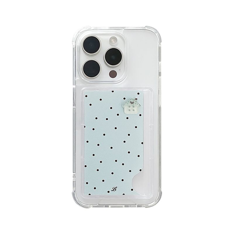 LOVD（ラブド）の「[MADE] リボンコテージスマホケース ミント (クリアポケット)（スマホグッズ/小物）」