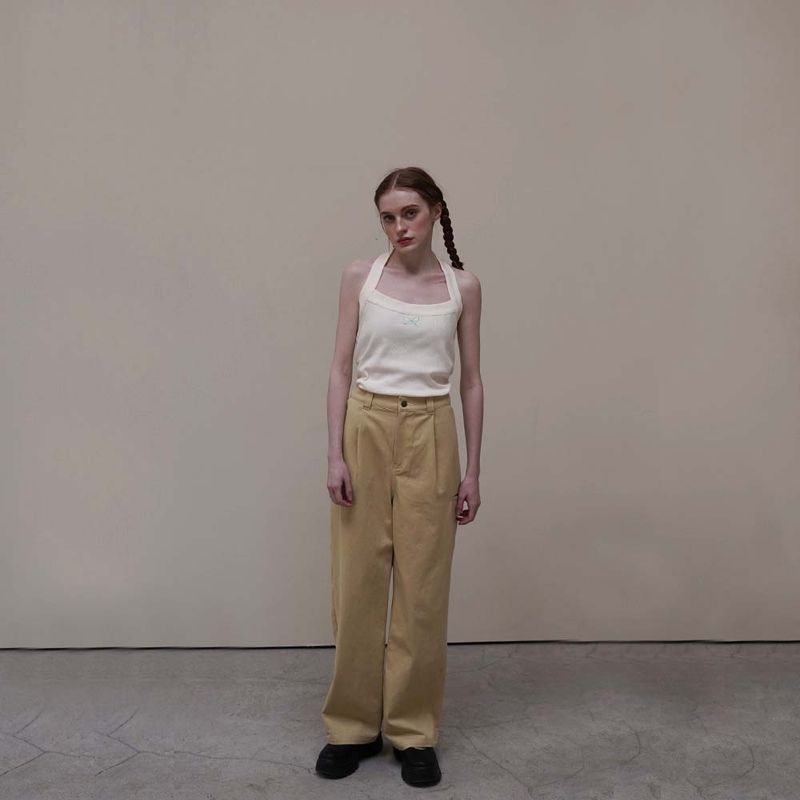 Cream Halter Neck Top