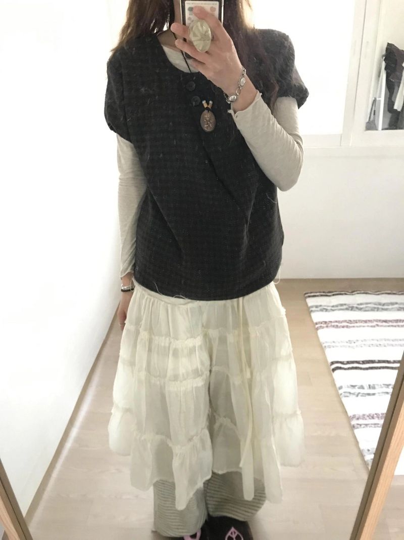 ritten check blouse