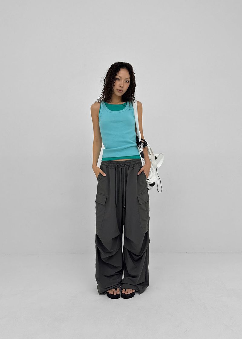 [MADE] Plio U-Neck Ribbed Sleeveless Top