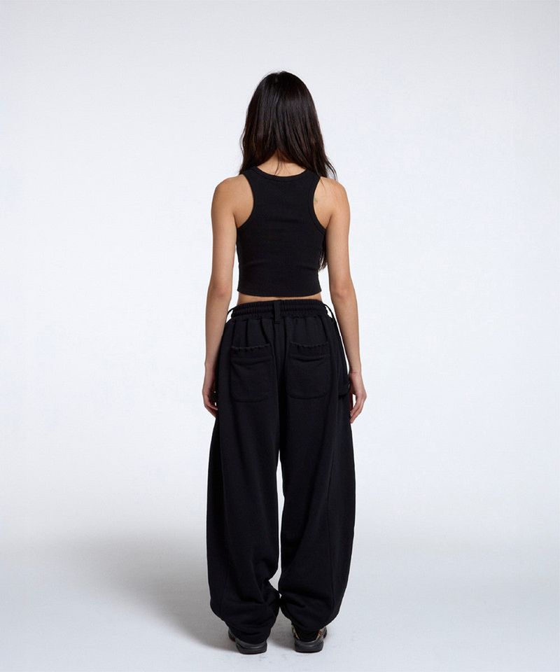 CONY RUFFLE PANTS / BLACK