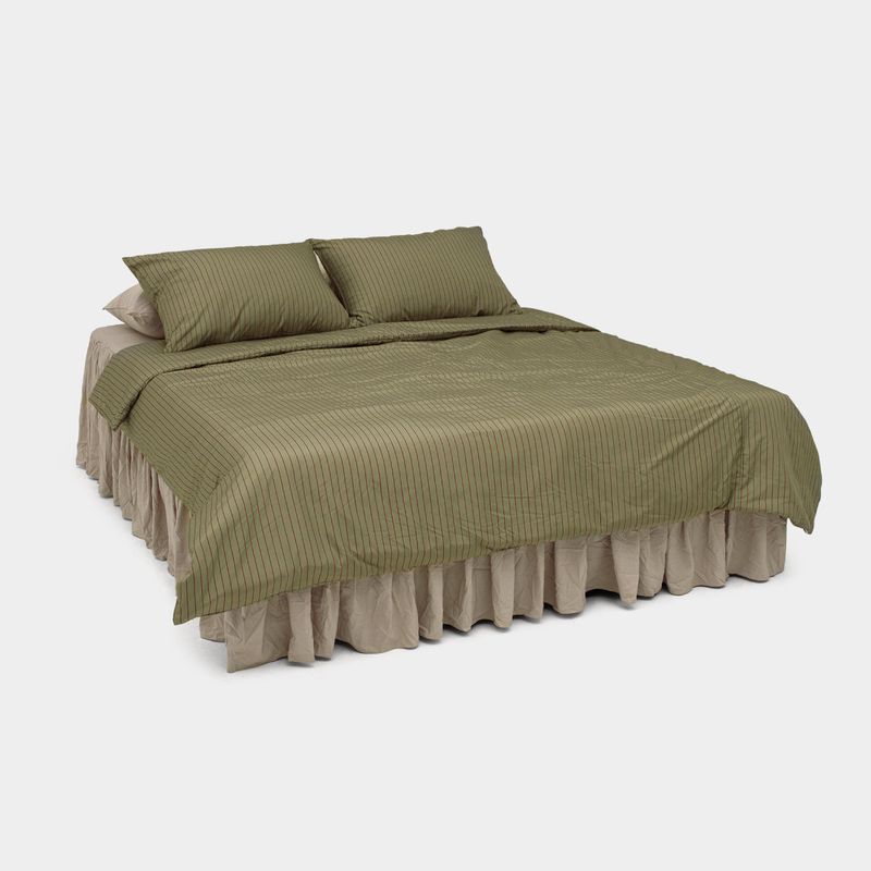 dormor(ドルモル)の「Dust-Free Classic Stripe - Green Duvet Cover - SS size(Interior)」