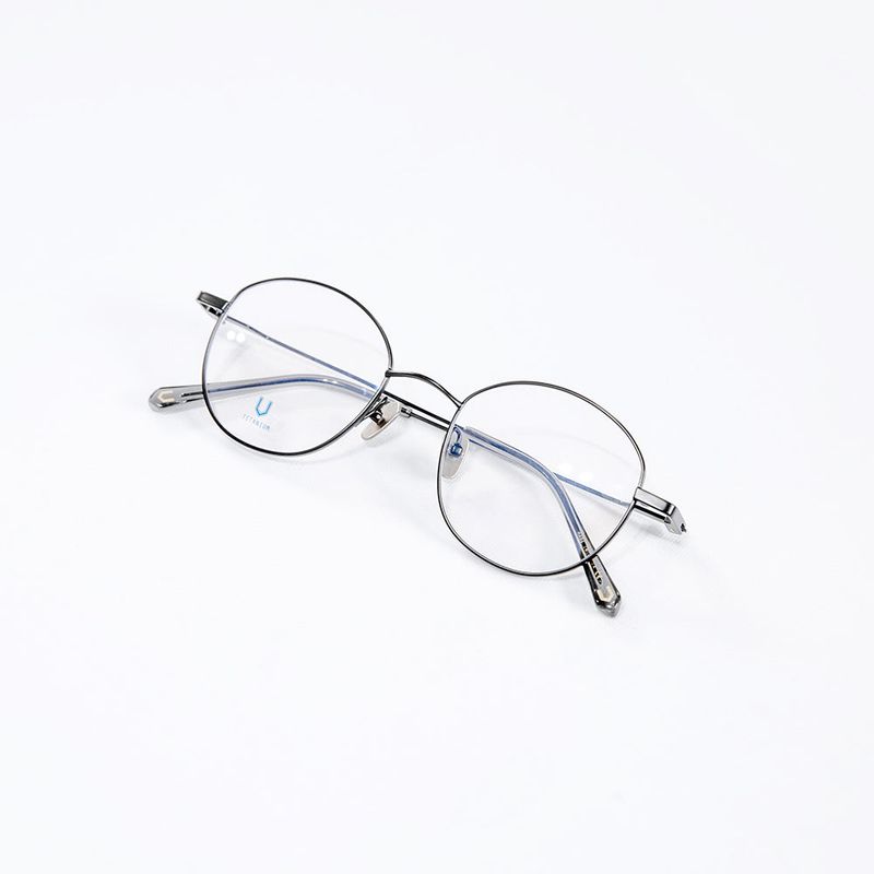 Knouun Round titanium glasses CODE. 103. B Black