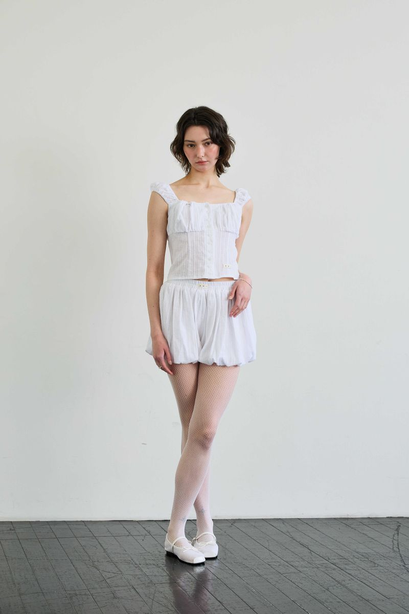  CUDDLY BALLOON SKIRT PANTS / WHITE