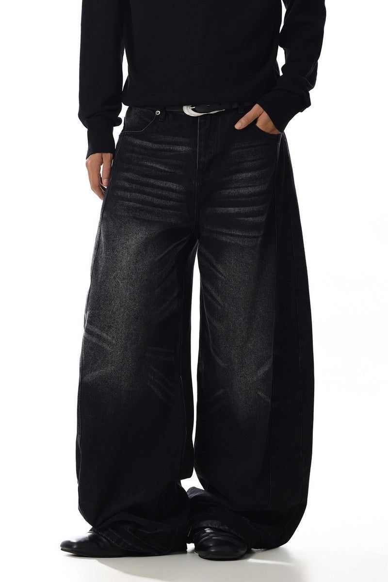Curved Whisker Jeans