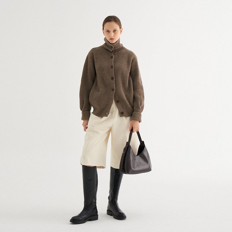 FRAME HOBO BAG_BROWN